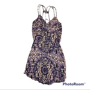 Black and Purple Dress with Statement Straps